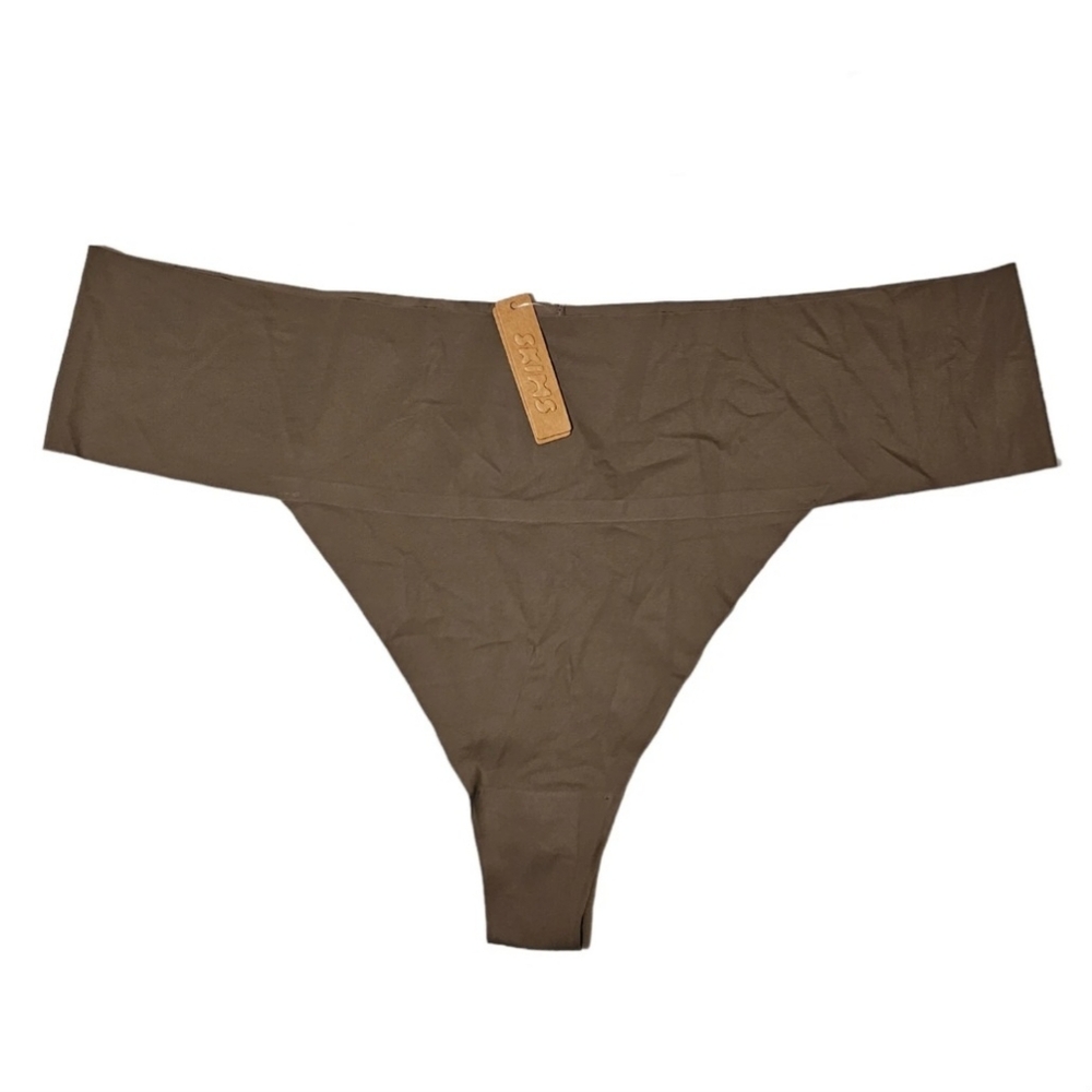 SKIMS Dipped Thong Carbon Womens 4X